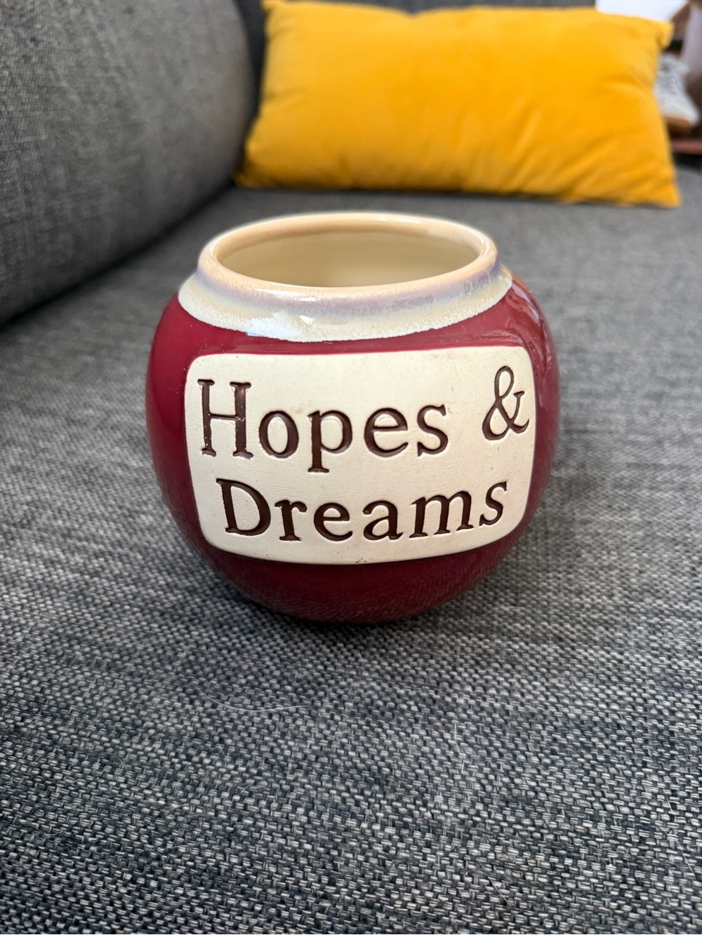 Hopes & Dreams Decorative Ceramic Vase - Burgundy